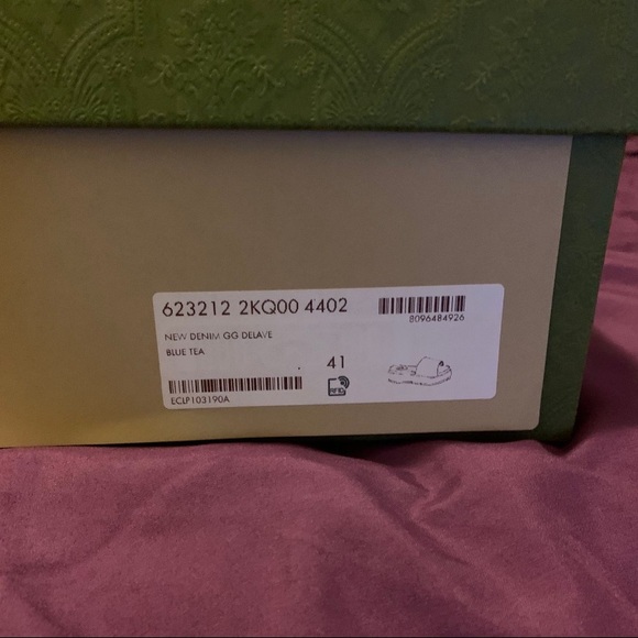 Women’ s Authentic New denim GG Blue Tea size 41( US11) - Picture 1 of 5